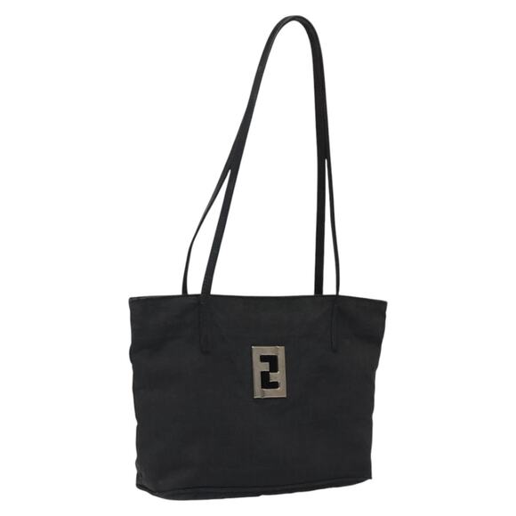 FENDI Zucca Canvas Shoulder Bag Black - Picture 1 of 12